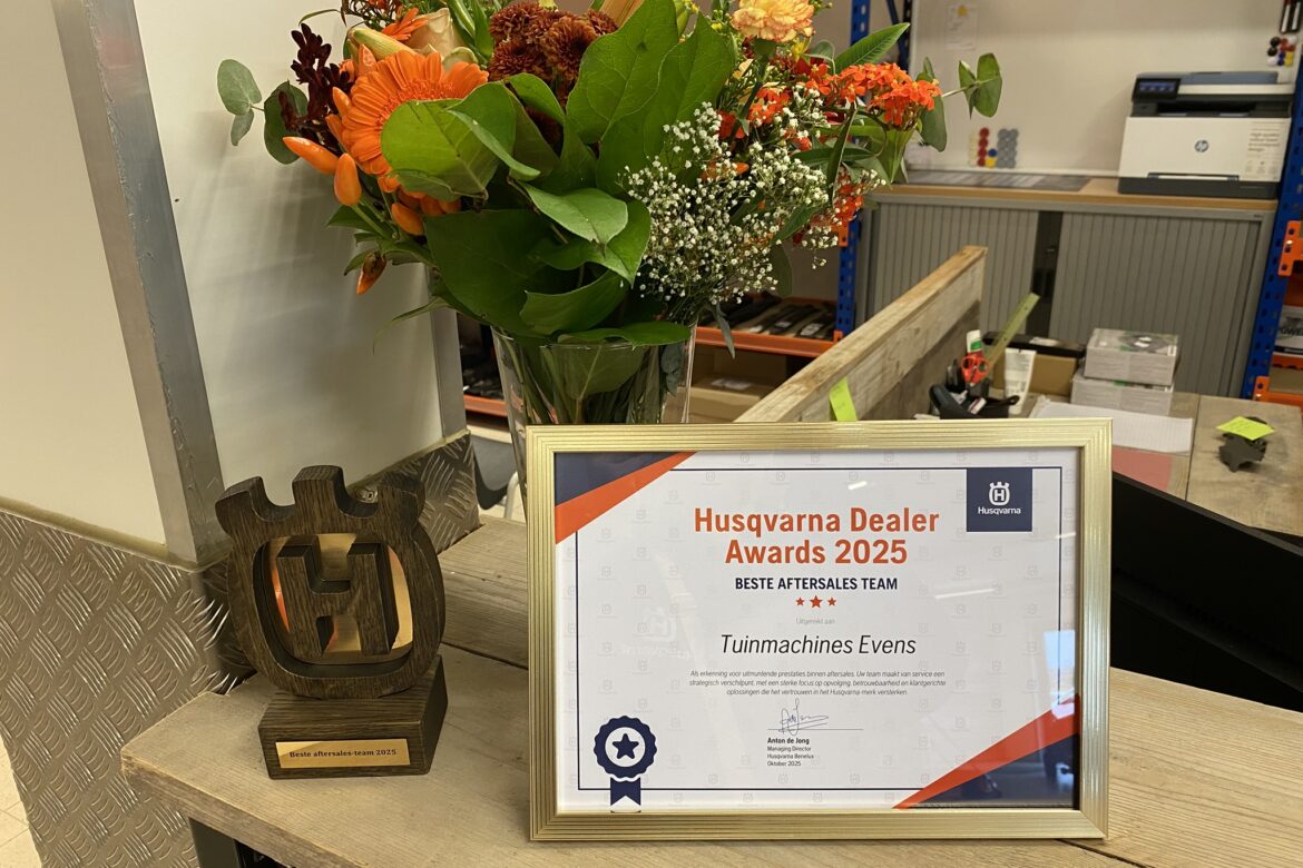 Trots moment voor Tuinmachines Evens